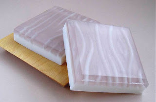 Sheer colours in melt and pour soap