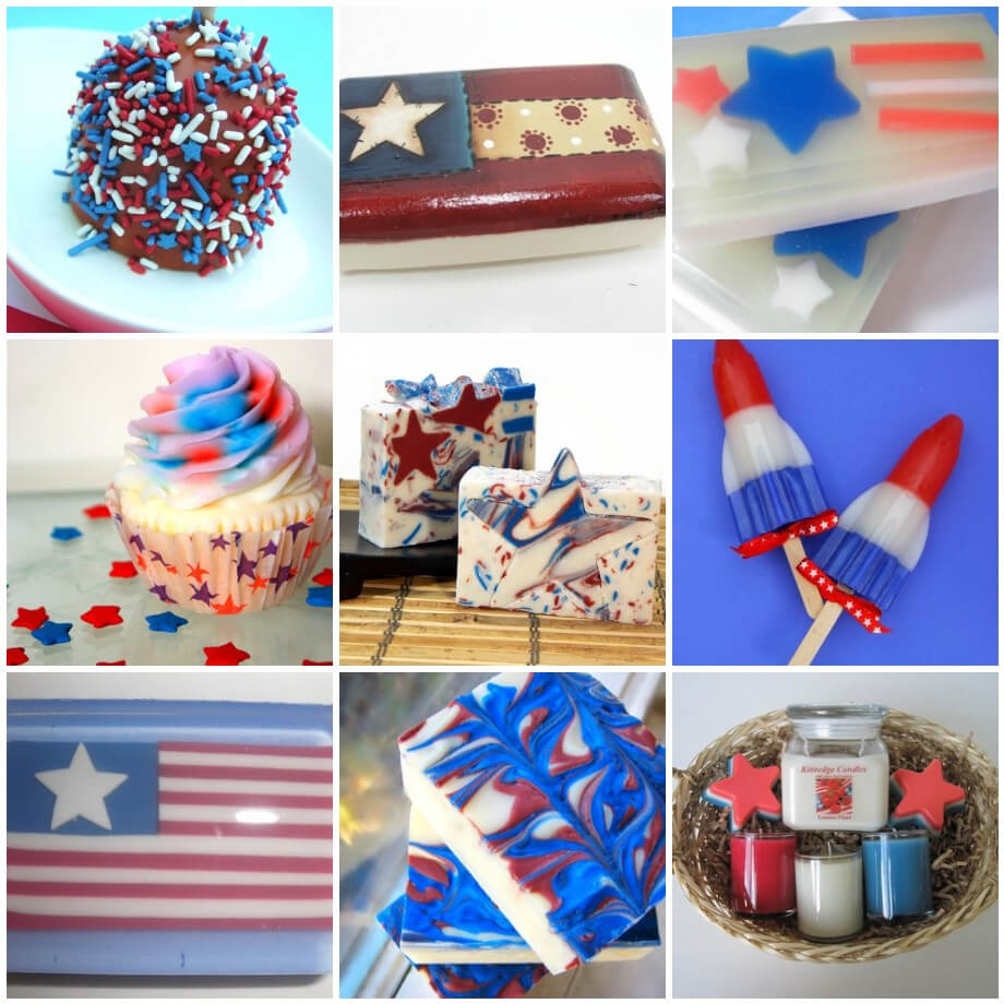 Fourth Of July inspired soaps and body products
