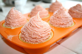 Adding glitter to soap cupcakes