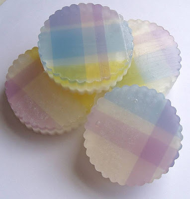 Pastel plaid soap