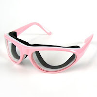 Pink soapmaking goggles