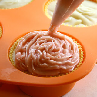 Frosting soap cupcakes