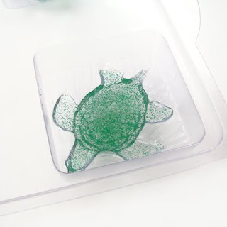 Sea turtle soap with jojoba beads