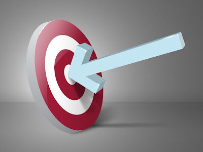 Arrow on a target