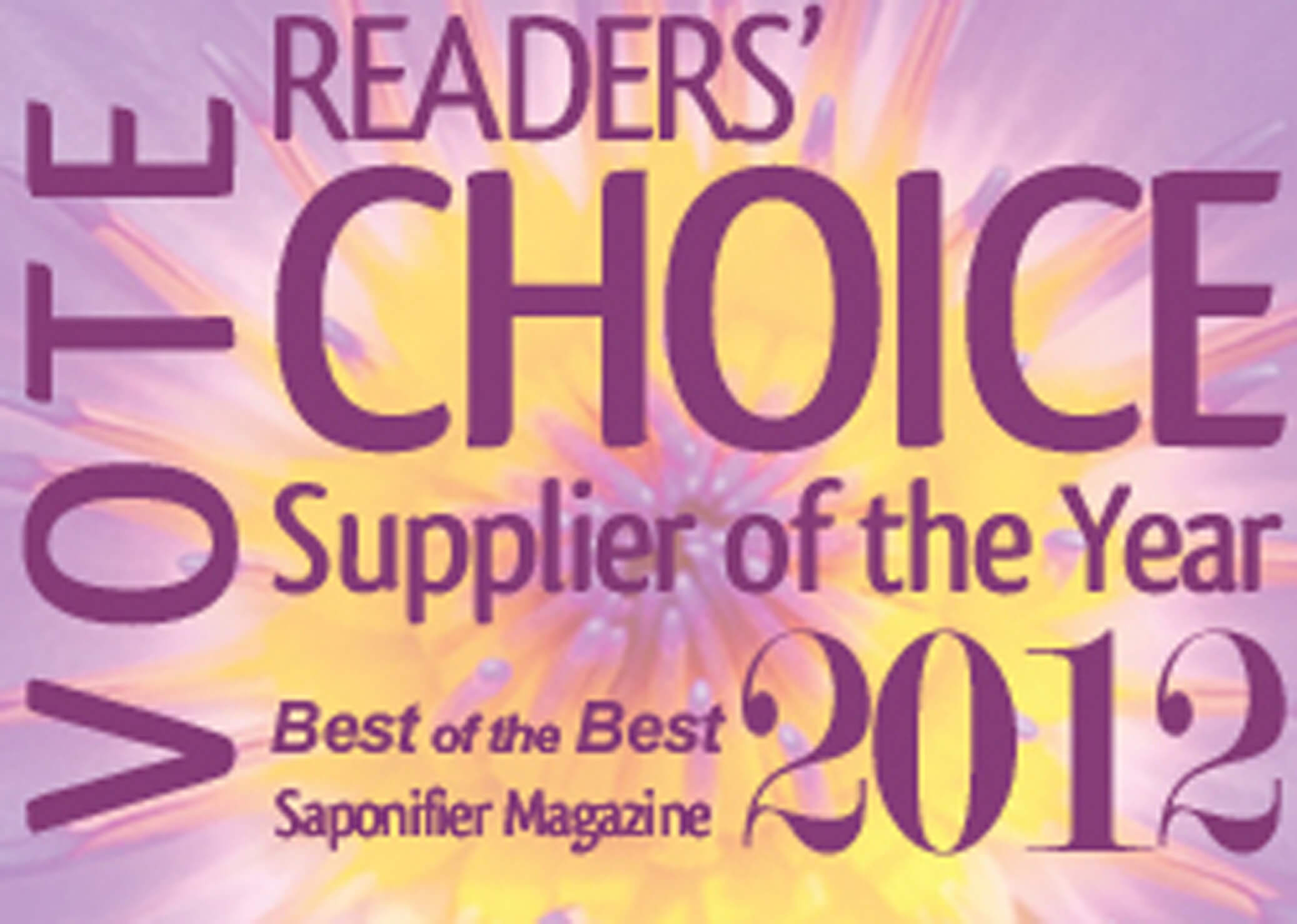 Vote Now! Vote for Saponifier Magazine's Supplier of the Year